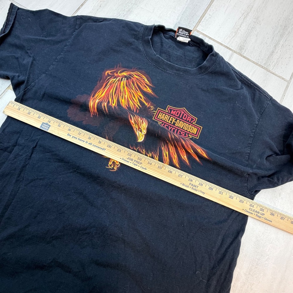 Harley Davidson Savannah Georgia Flaming Eagle Graphic T-Shirt Mens XL Black - Picture 5 of 5